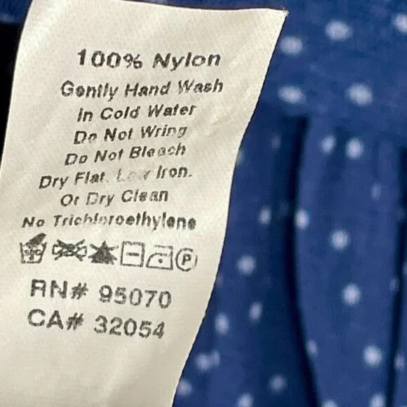 Anthropologie Weston Blue Polka Dot Chiffon Midi Dress XS Fit Flare - Picture 12 of 15